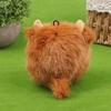 Simulated Scottish Highland Cow Plush Toy Keychain Cute Stuffed Animal Ornaments Kawaii Soft Plush Doll Pendant Bag Charm Gifts