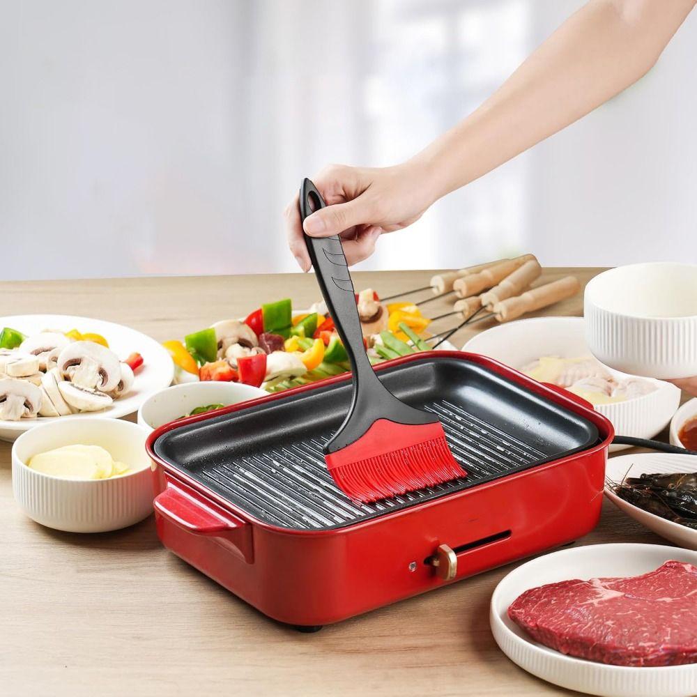 2PCS Widened Barbeque Brush Detachable Pastry Brush Extra Large Silicone Basting Brush  Baking