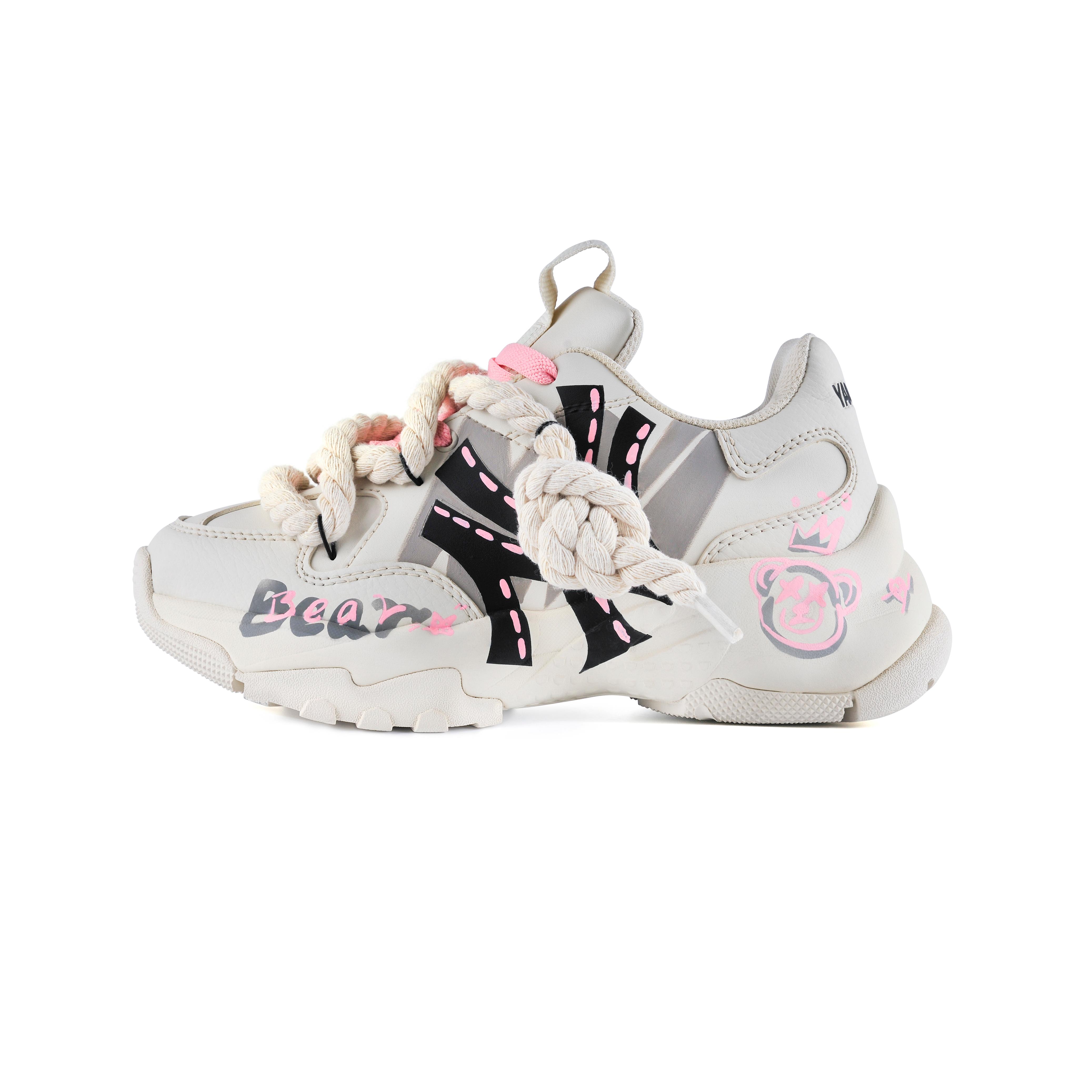 

MLB Big Ball Chunky Abrasion Resistant Slip Resistant Low top Chunky Sneakers Unisex Pink 3ASHC101N-50BGS-(Team296-1) 39