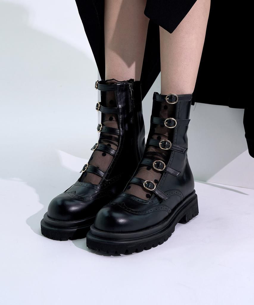 Shoehi Luella Belted Walker Boots_B2555
