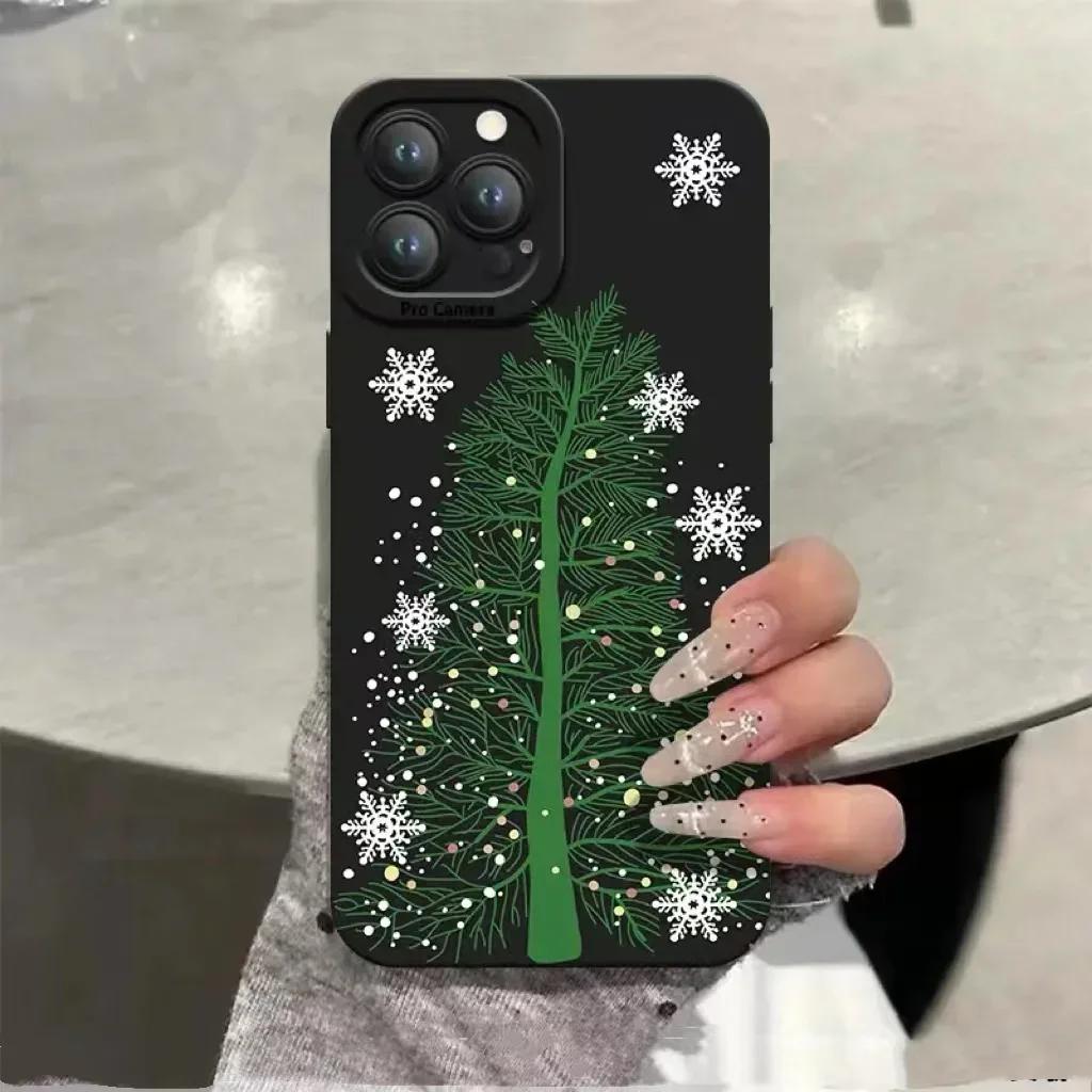 Christmas Cartoon New Year Gift Phone Case iPhone 15 14 13 12 11 Pro Max Mini X Xs XR 7 8 Plus SE Soft Silicone Cover