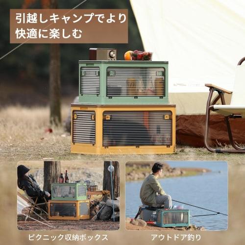 JPSunBloom Foldable, Stackable Storage Box with Lid, Casters, and All-Direction Access, Large Capacity, Three-Tier Storage Box for Cars, Clothes, Bedd