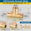 1Pc Pneumatic Brass Pipe Fitting Male-Female Thread Conversion Connect 1/8" 1/4" 3/8" BSP Tee Type Copper Water Oil Gas Adapter