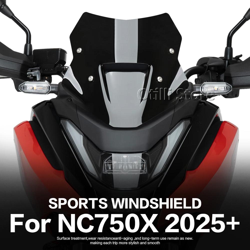 New Motorcycle Accessories Windscreen Windshield For Honda NC 750X NC750X NC 750 X 2025 2026 Wind Shield Screen Protector Parts