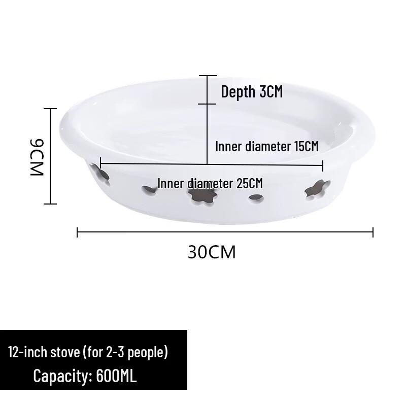JML Ceramic Warming Serving Dish with Alcohol Stove Set