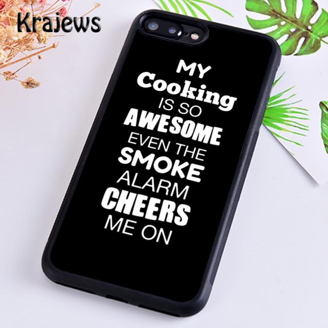 Krajews Cooking Is My Therapy Phone Case Cover For iPhone 17 Air 16 15 14 plus 11 12 13 pro max coque Shell Fundas