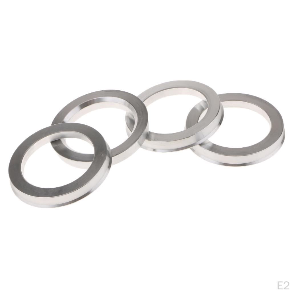 4Pcs Heavy Duty Spigot Rings 7.31-54.1mm Wheel Hub Center Bore Adapters