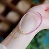 Ziteng successfully acquired the ultra-fine natural lavender amethyst bracelet2mm14k Gold bead color-preserving jewelry