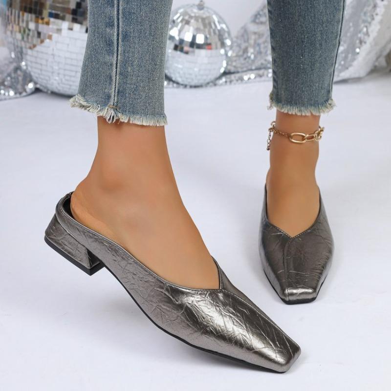 Sexy Women's Heeled Slippers Designer Mules Shoes 2026 Trend Summer Fad Flip Flops Walking Cozy Slides Dress Sandalias De Mujer