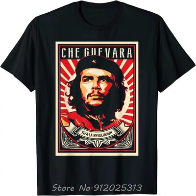 Che Guevara Gömlek Asi Küba Gömleği Gerilla Devrimi pamuklu üstler tişörtler Fitness Tişörtü Günlük Tişört Bol O-yaka Tişört