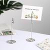 10Pcs Stable Base Crocodile Mouth Card Holder Metal Metal Photo Stand  Party Seat Marking