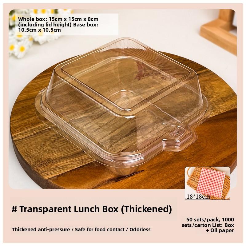 Transparent Tiramisu Packaging Box Cake Dishes Mousse Cutting Sweet Dessert Baking Western Pastries Separation Packing Box