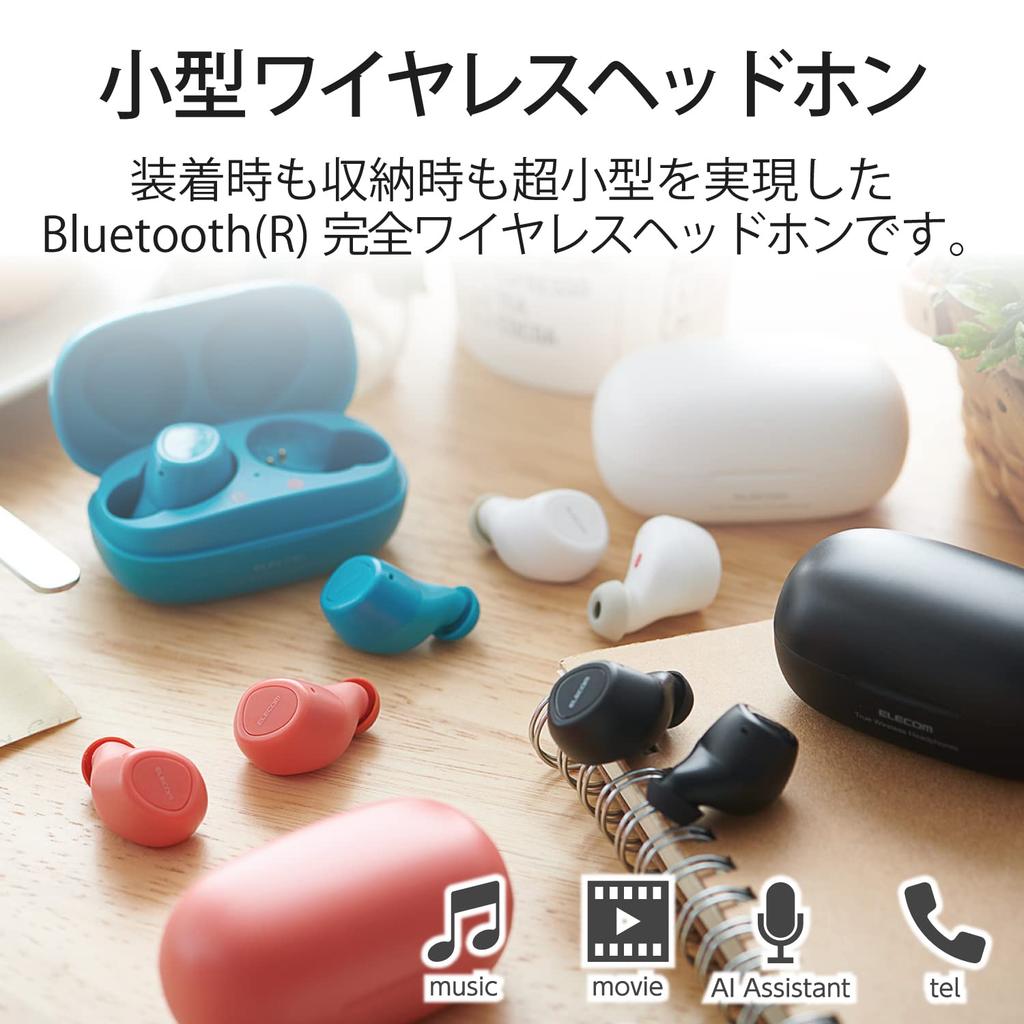 ELECOM True Wireless Bluetooth FAST MUSIC Rose Earphones, TWS10, Red, LBT-TWS10RD