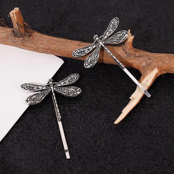 2/1 pezzi fermaglio per capelli libellula frangia unica forcina per donna accessori per capelli vintage forcina a farfalla fata stile foresta