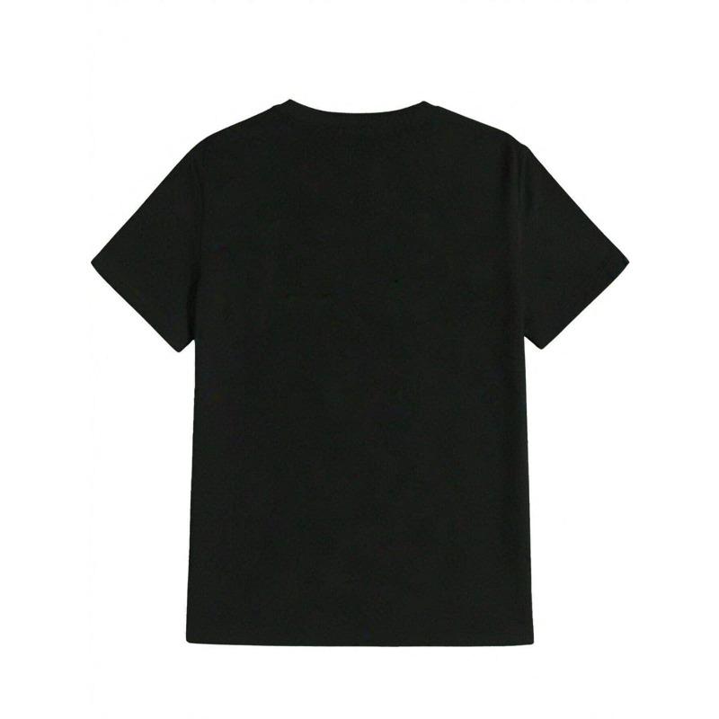 European Sizes Men'S Black T-Shirt with "Engelbert Rausch" Camel Graphic - Casual Summer Tee, Polyester, Round Neck, Short Sleeve
