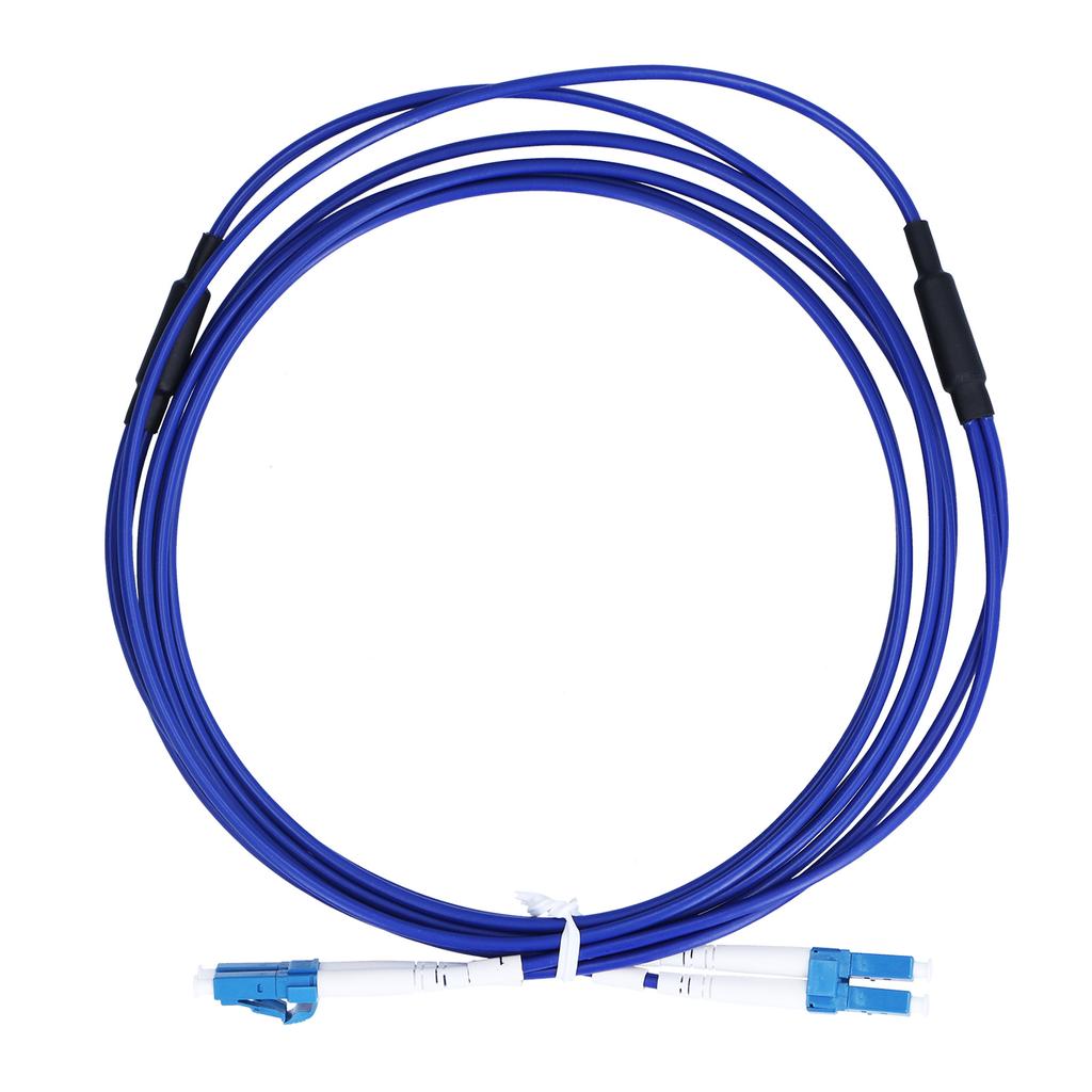 Optical Fiber Patch Cord Armored Jumper Single Mode 2 Core Optic Cable LC UPCLC UPC Blue(5meter )