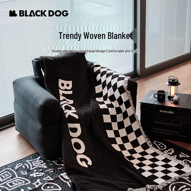 

Black Dog Trendy Woven Multi-Purpose Blanket