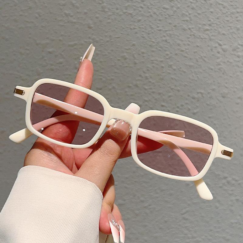 

Hip-Hop Candy Color Lens Plastic Small Square Frame Sunglasses UV400 Blocking Party & Music Festival Sun Glasses as pictures