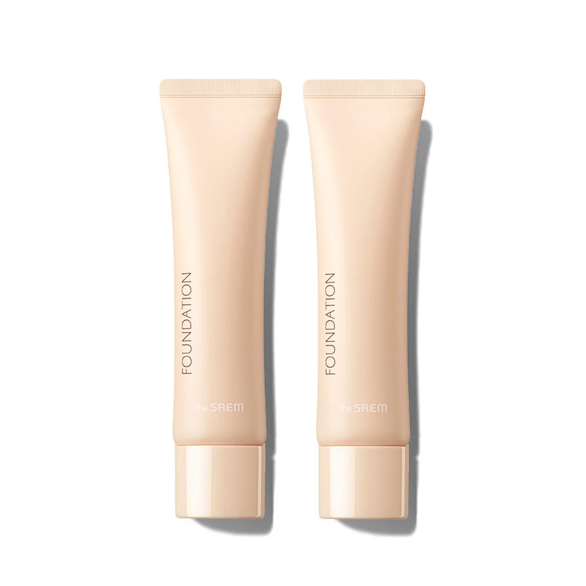 [2PACK] Saemmul Airy Cotton Foundation 2 colors 01 Light Beige