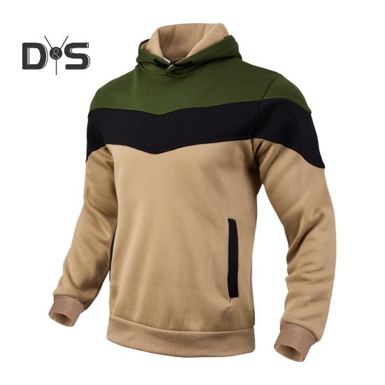 

Мужская толстовка с капюшоном на осень-зиму, цветная, с завязками, толстая, плюшевая, с длинными рукавами, большим карманом, с капюшоном в стиле ретро, тонкая, свободная, повседневная, спортивная, повседневная одежда XL хаки