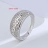 Buyee 925 Sterling Silver Big Ring Finger White Zircon Ring for Woman Man Fashion Luxury Wedding Party Fine Jewelry Circle