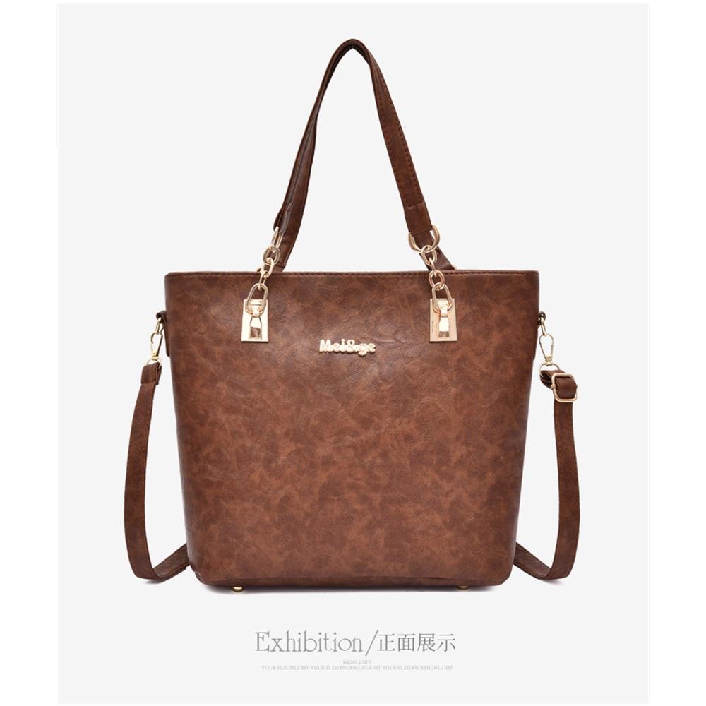 Six-piece handbag set, mother-in-law bag, retro simple shoulder crossbody bag