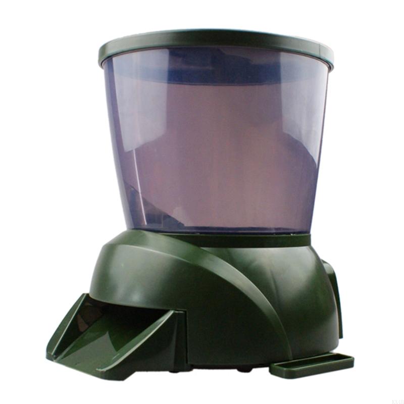 KX4B Automatic Fish Feeder Battery Powered Aquarium Dispenser Large Feed Bucket