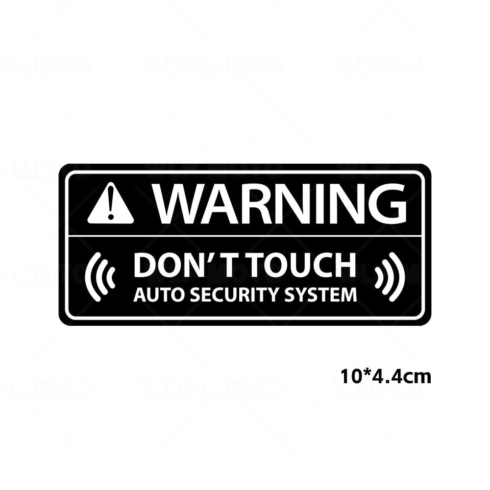Motorcycle Reflective Stickers "Don't Touch My Motorcycle”Alarm Decal Decor Racing Helmet Fender Rear Window Waterproof Decal