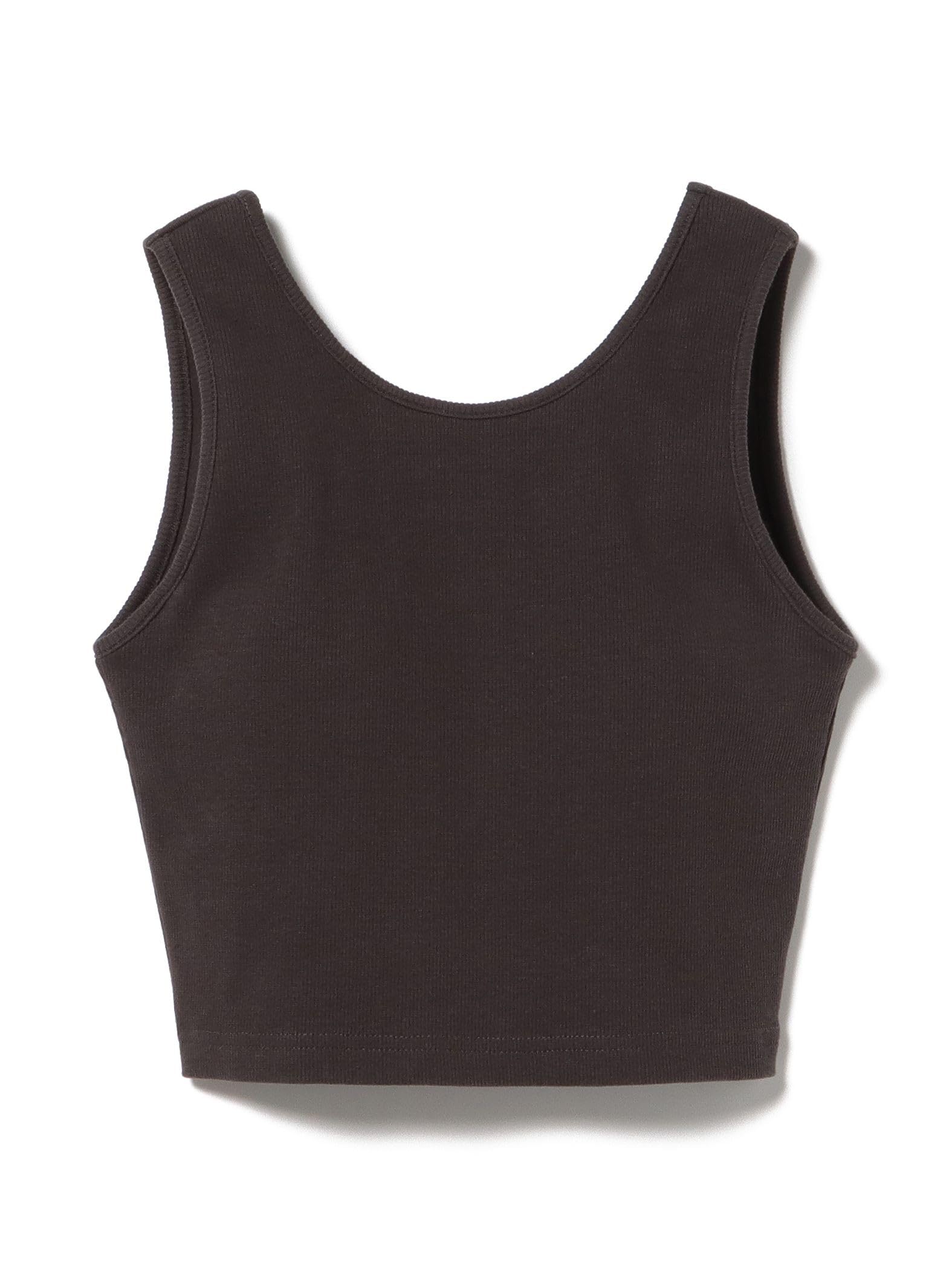 

Beams Heart TEE Cropped Tank Top with One Size S/S Cups, Women s, Charcoal,