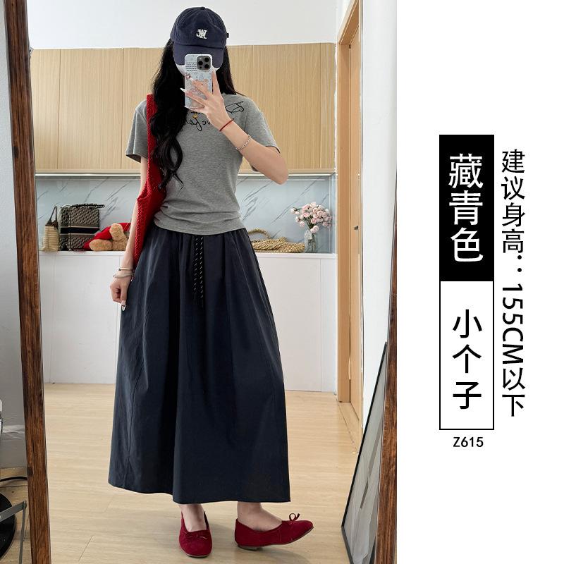 

Tooling skirt women s new high-waisted thin a-word skirt drooping feeling small summer pumpkin dress Xl【 63-75kg 】