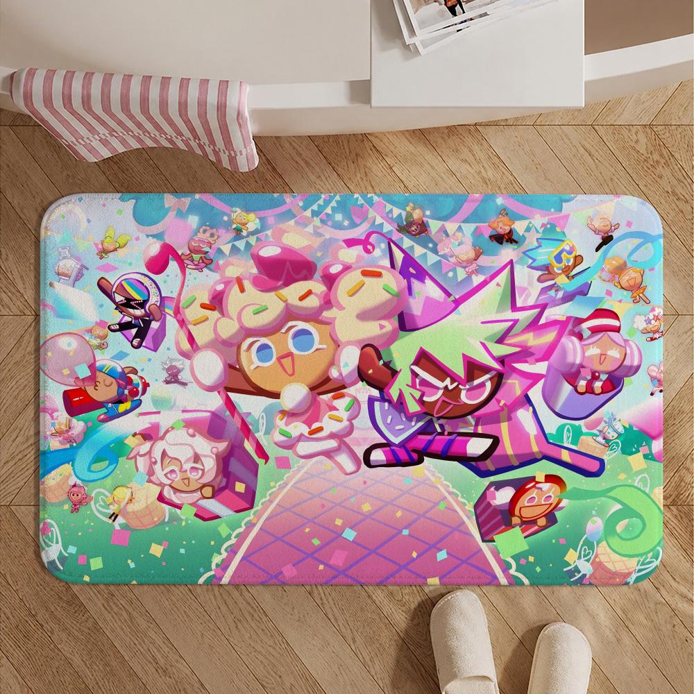 Game-Cookie RunS Floor Mat Soft Non-Slip Bath Mat, Bedside Carpet, Absorbent Doormat for Home