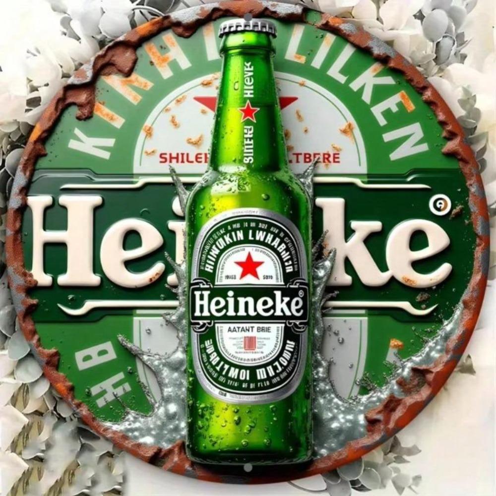 Panneau Métallique Bière Vintage Décor Mural Cuisine Bar Jardin Bureau Art