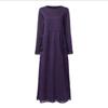LYRIA New Autumn and Winter Loose Long Skirt Plus Velvet Sweatshirt Casual Dress Women Fashion Solid O Neck Long Sleeve Holiday Dress 5XL