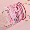 8pcs Valentine's Day Headbands for Girls Love Pink Red Hairband Glitter Headbands Headwear Girls Kids Party Hair Accessories
