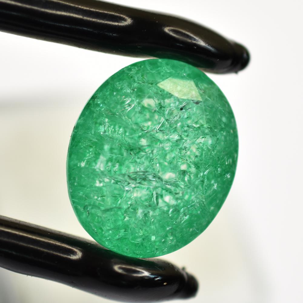 Colombian CERTIFIED 22.15 Ct Oval Cut Natural Green Emerald Loose Gemstone