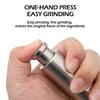 Creative Manual Salt and Pepper Grinder Household Stainless Steel Push Button Grinder Portable Spice Thumb Grinder Black Pepper