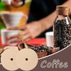 200Pcs 3.75 Inch Replacement Filter Pack Natural Round Coffee Filter Paper  Home Office Use