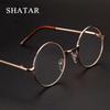 Shatar 2025 New Round Reading Glasses Women Big Frame Lens HD Ultra Light Comfortable Men Mirror Legs Have Springs