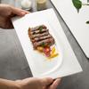 Ceramic Cake Flat White Rectangular Plate Sushi Plate Baking Tableware Creative Steak Plate Restaurant Commercial Plate