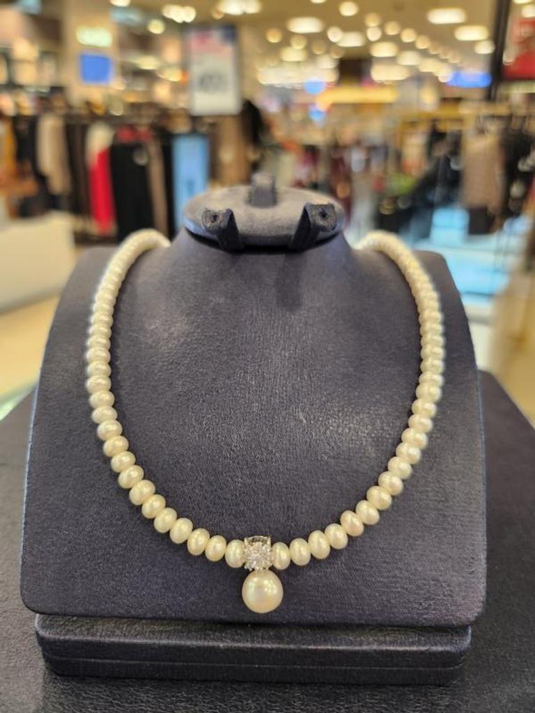 Atria Flower Freshwater Pearl Dangle N Necklace MATNEJJ0001JJF