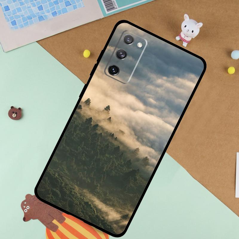 Forest Cloud Pattern Soft Case For Samsung Galaxy S25 Ultra S9 S10 S20 S22 S21 Plus S23 FE S24 Ultra Funda Cover