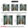 2pcs,2D Plane Printing Contemporary Curtains Christmas Tree Snow Ornaments_a Versatile Polyester Fabric (without Rod) Room Decor