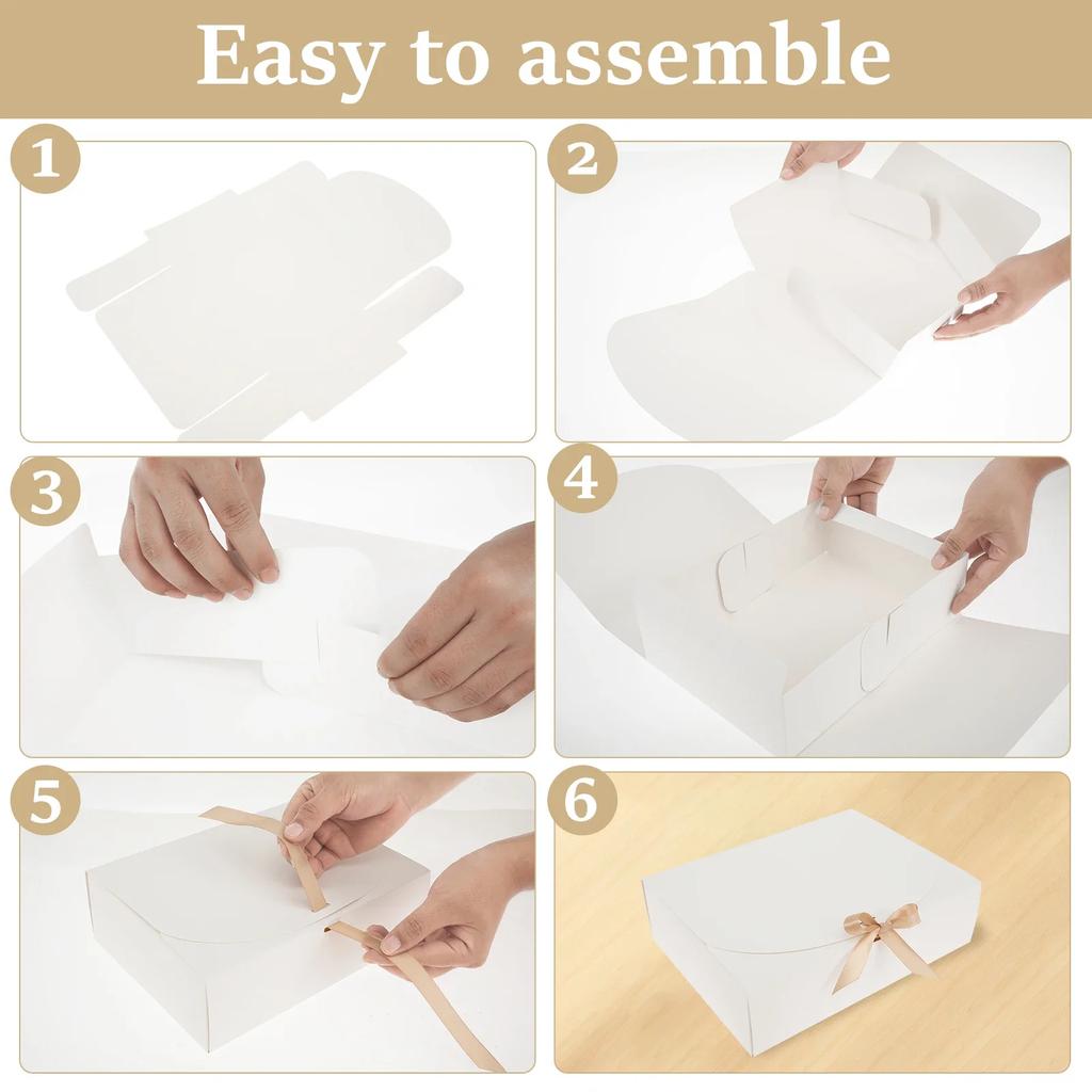 10Pcs Gift Boxes with Lids and Ribbon Valentine's Day Gift Packaging Box Large Capacity Decorative Box for Weddings Birthday