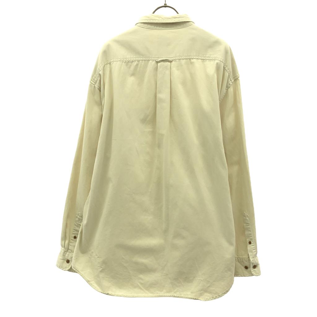 Gap 90s Old Long Sleeve Cotton Shirt L Cream Men's Used