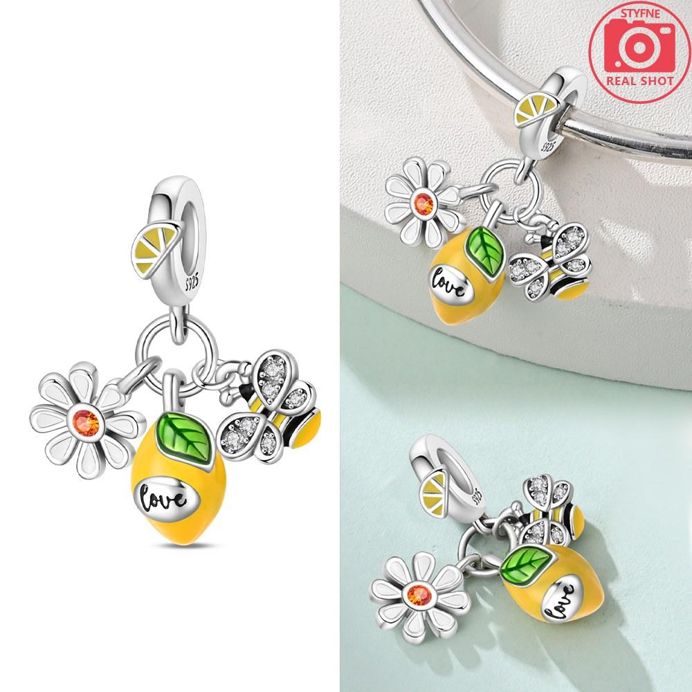 

Lemon Fruit Pendant Bead Component Copper Metal Colors Charm Bead Component Bead Components Compatible With Authentic Original Charm Bead Components