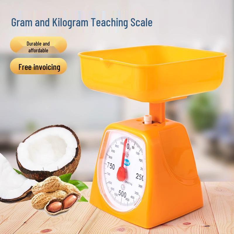

Spring Scale for Elementary School Math & Physics Experiments: Learn Grams & Kilograms Square Scale 3kg Random Color