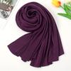 Newest Pleated Bubble Chiffon Instant Hijabs Plain Crinkle Shawls Scarf Lady High Quality Soft Thick Muslim Wraps 180*85Cm