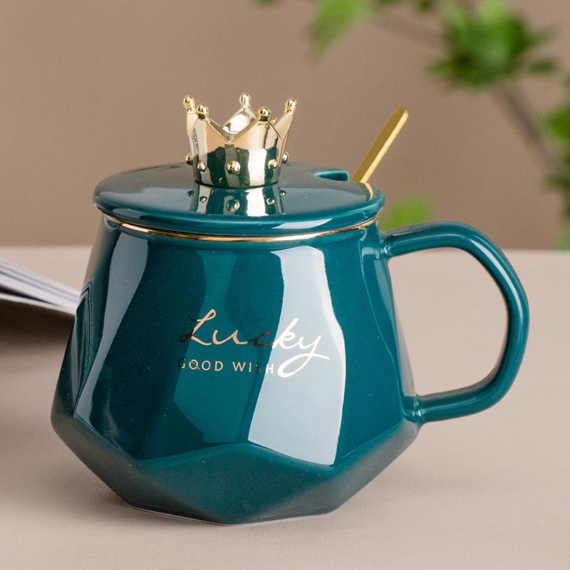 

Кружка с крышкой для пары, для офиса, для мужчин и женщин, для дома, чашка для кофе и чая, чашка для воды, милая керамическая кружка, подарок 400ml