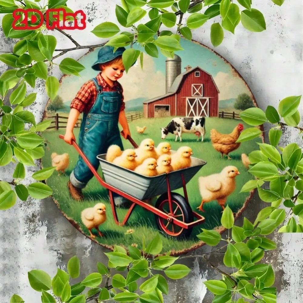 Vintage Chick Farmhouse Metal Wall Art Weatherproof Home Decor