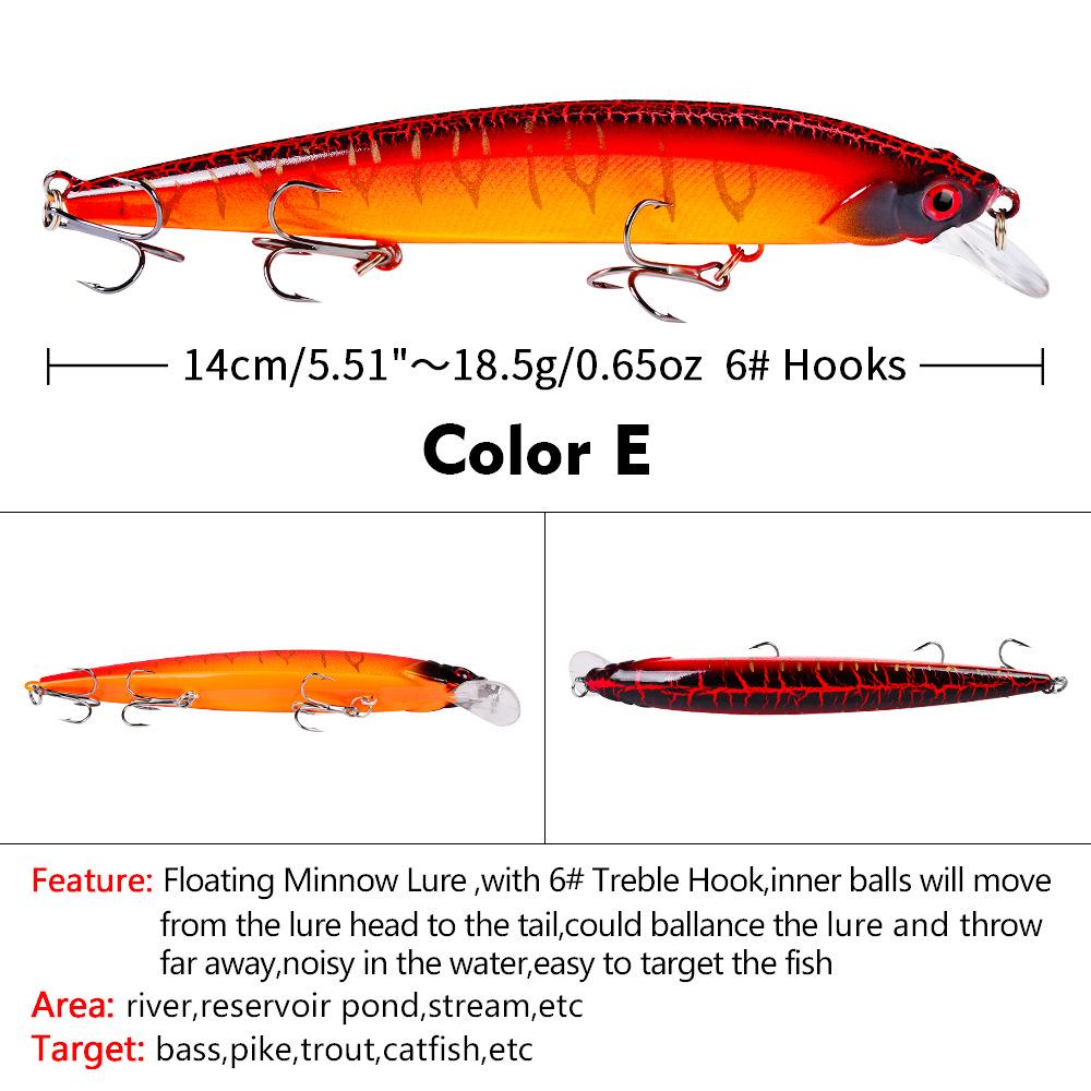 14cm/18.5g Plovoucí Minnow Rybářská Nástraha - VIB Bionická Tvrdý Plast Umělá Nástraha